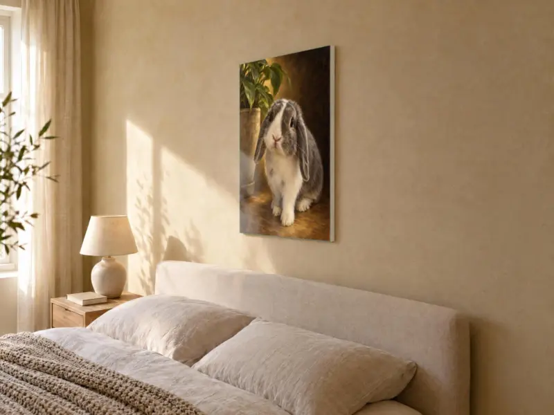 Ander dier klassiek geschilderd op canvas, in de slaapkamer