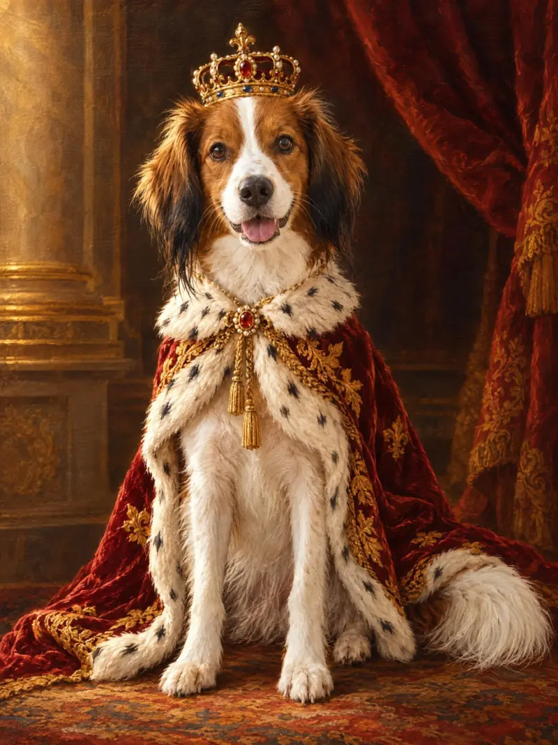 Hond in de stijl Koninklijk