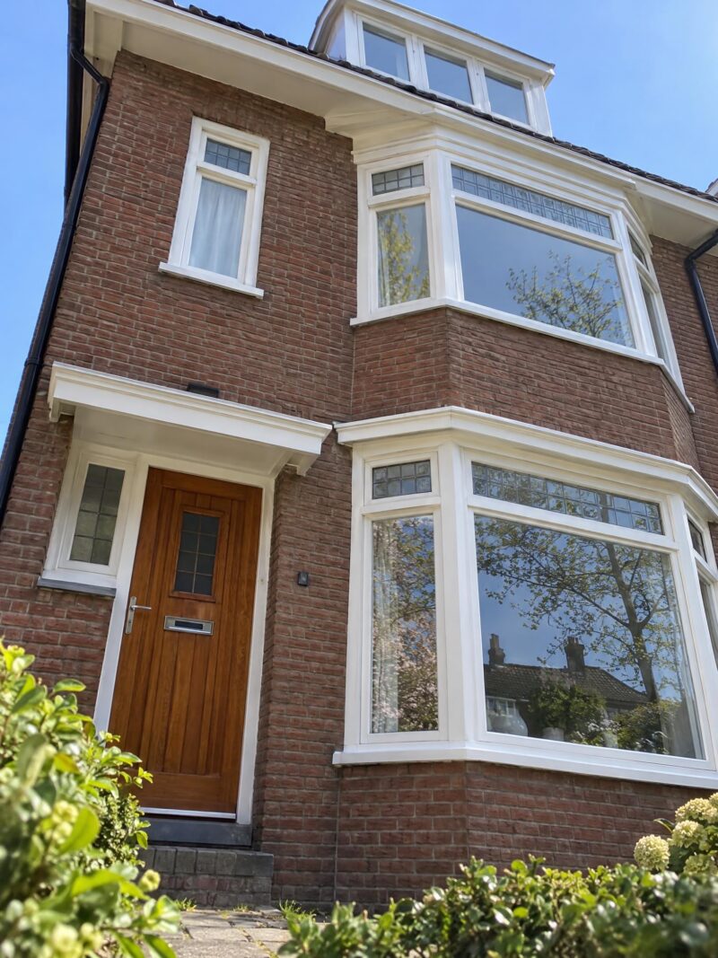 Huis te dichtbij gefotografeerd