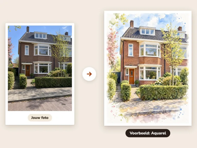 Huisportret: een tekening of schilderij van je huis