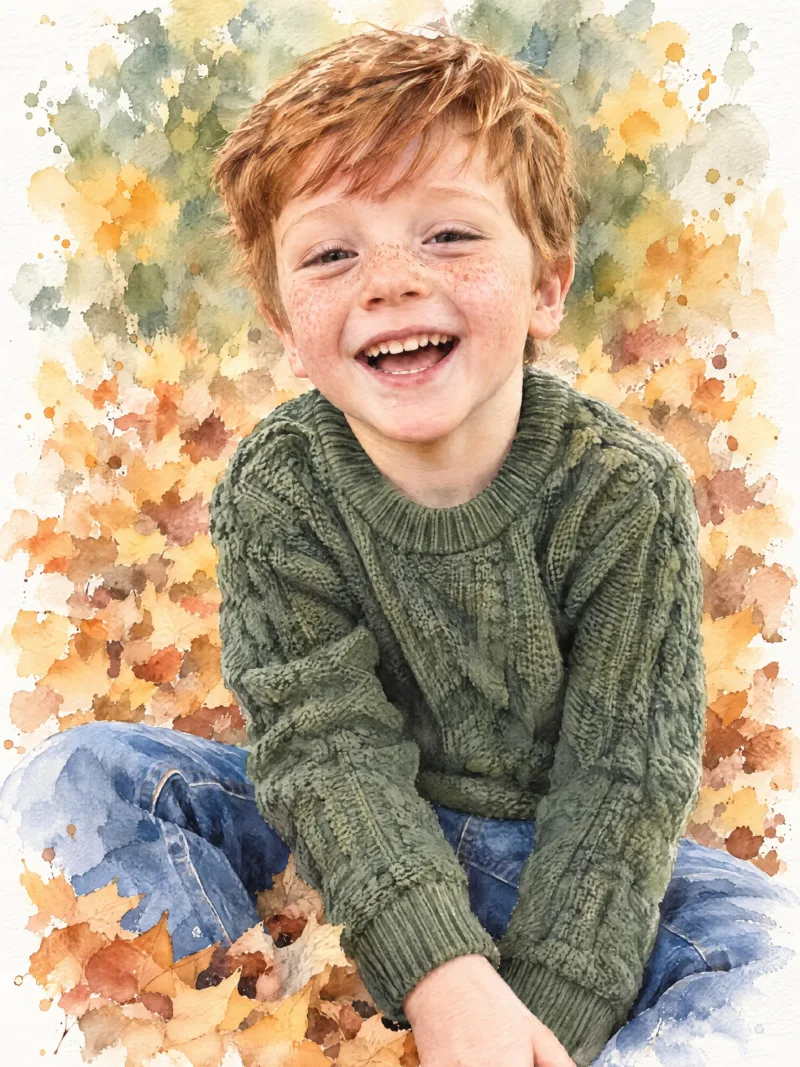 Kind als aquarel