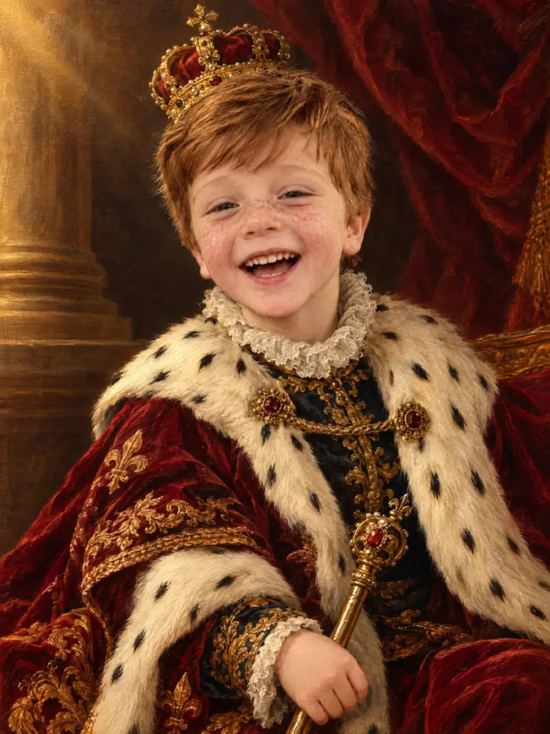 Kinderportret in de stijl Koninklijk