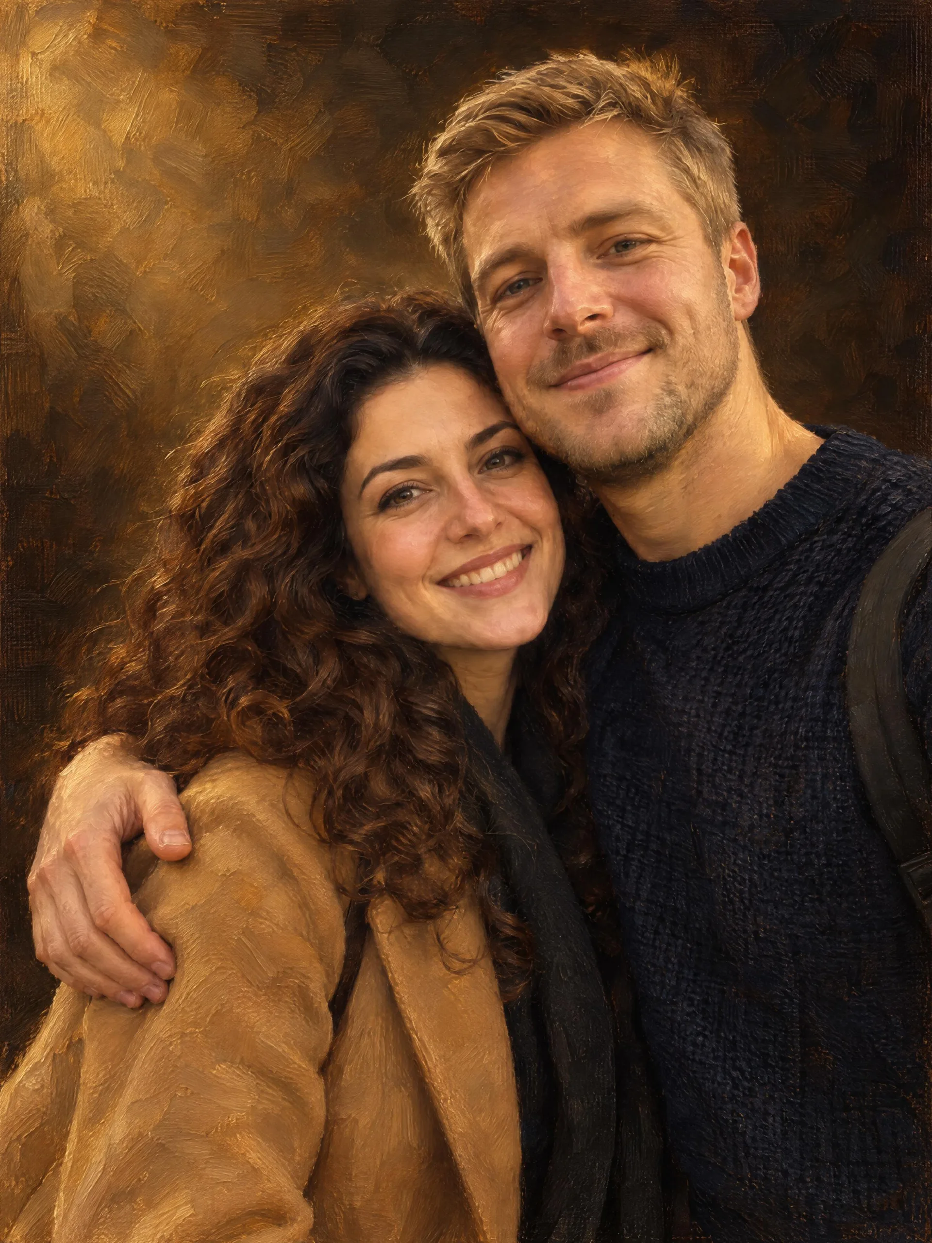 Koppel als klassiek olieverfschilderij