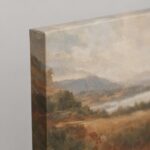 Hoek van een portret op canvas