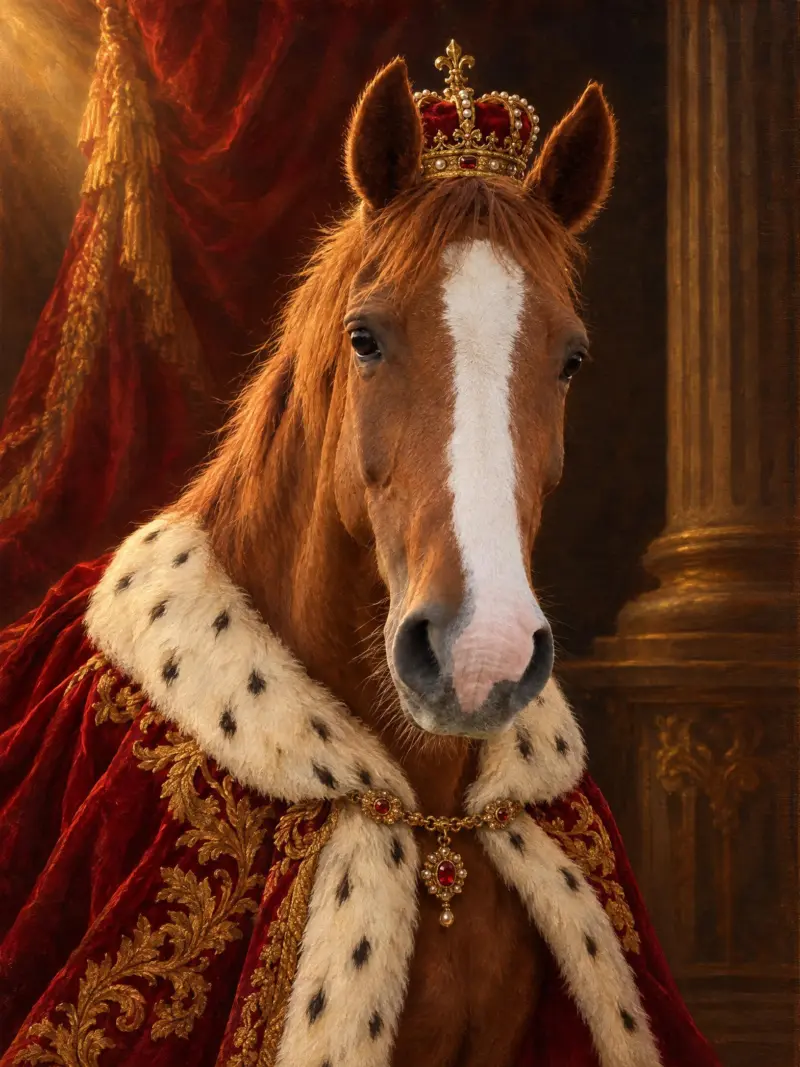 Paard in de stijl Koninklijk