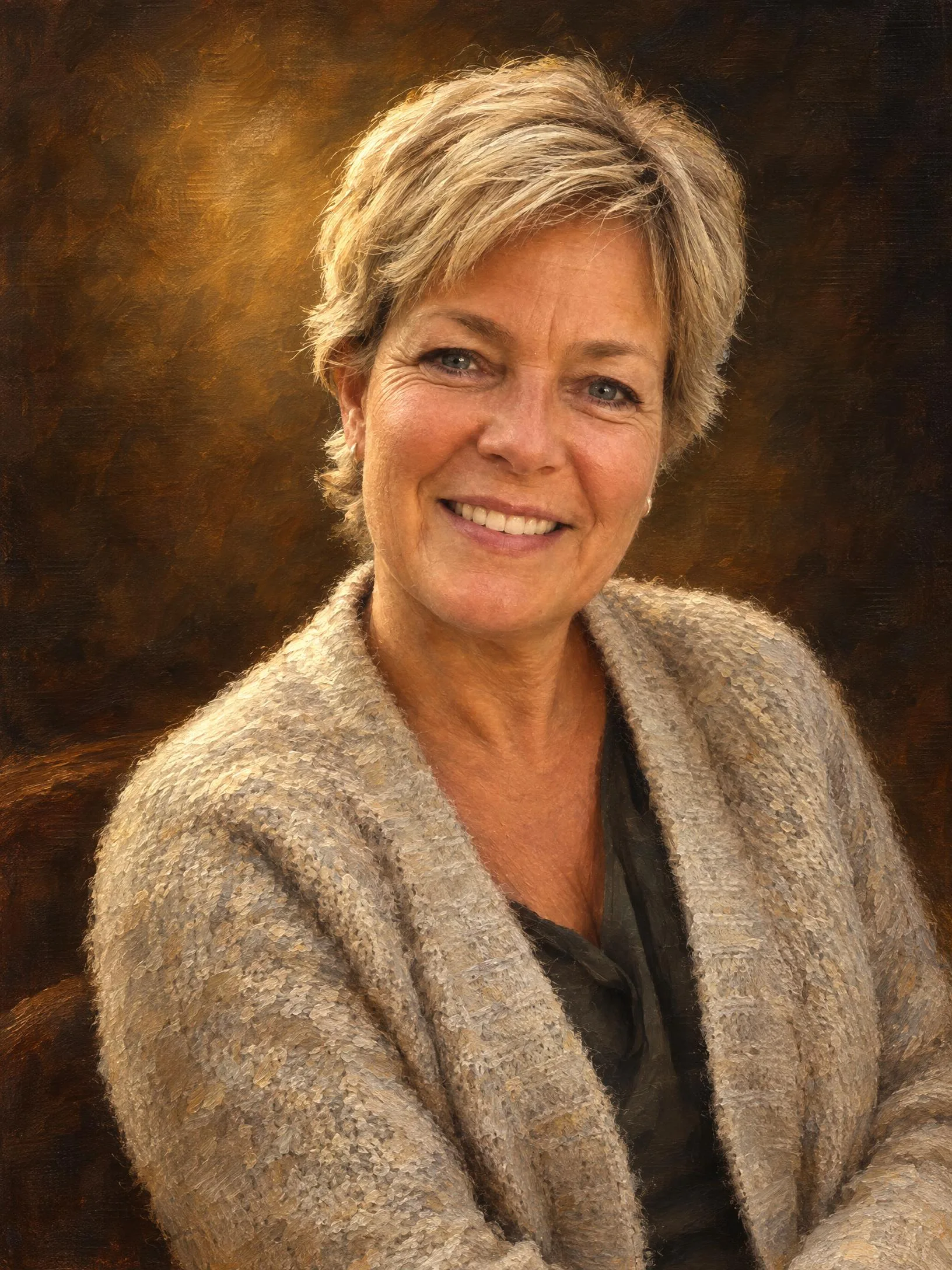 Persoonsportret als klassiek olieverfschilderij